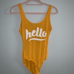 Yellow Tank Top Bodysuit
